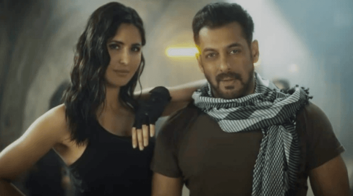 Salman Presents Tiger Scarf To Katrina At Film's Success Bash
