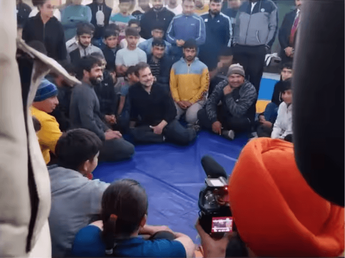Rahul Gandhi Makes Surprise Visit To Meet Protesting Wrestler Bajrang Punia