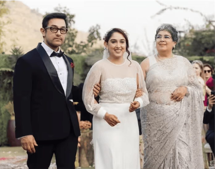 Aamir Khan Gets Emotional As Daughter Ira Marries Nupur In Fairytale White Wedding